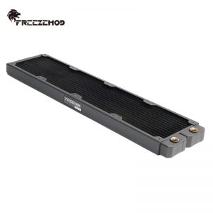 FreezeMod SR-360SL G1/4 360mm Aluminum PC Water Cooling Radiator – 45mm Thick, Black