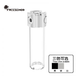thumbnail image 2 of FreezeMod PC Water Cooling Reservoir & Pump Combo – 550L/H, Acrylic (100mm, 150mm, 200mm) 2 of 5